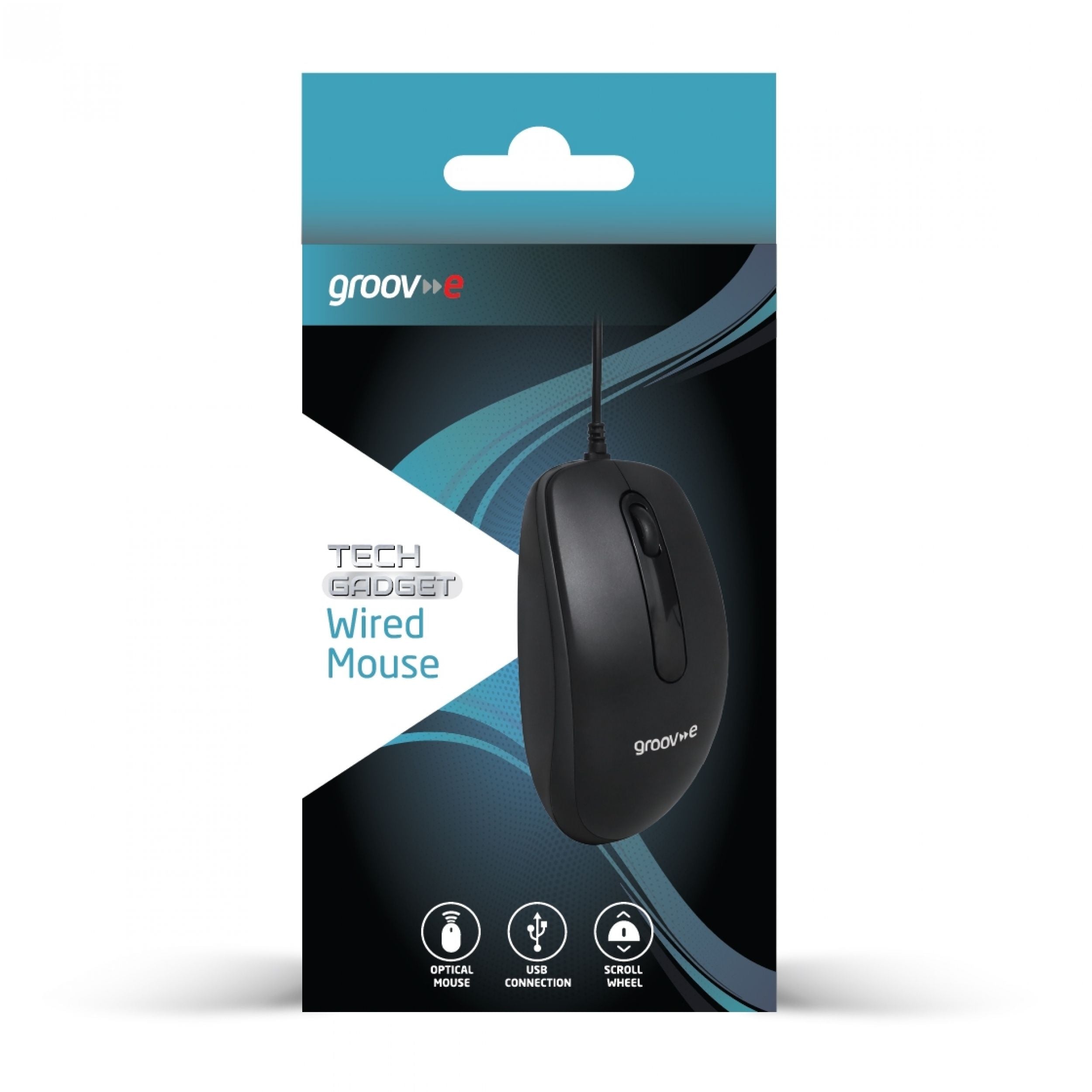 Groov-e Wired Mouse Black - official product image