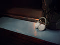 Sennheiser MOMENTUM 5 Wireless Headphones White — outdoor lifestyle on bench