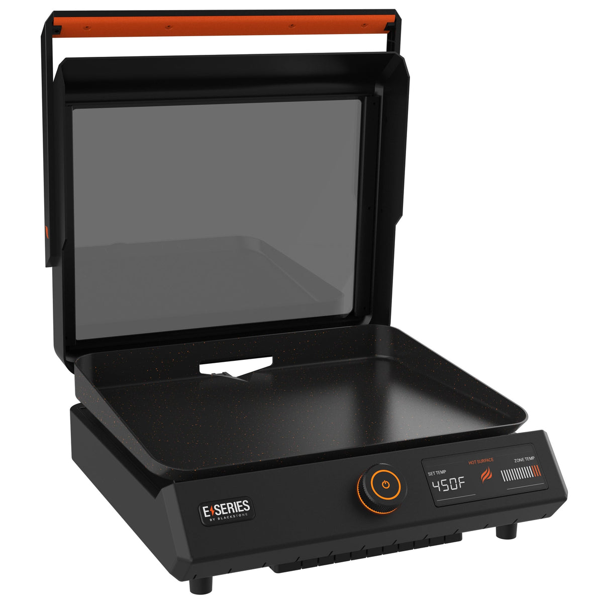 Blackstone E-Series 17" Electric Tabletop Griddle with Hood - Black - hood closed