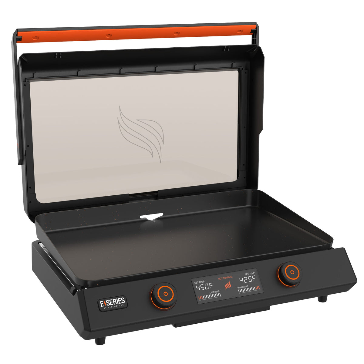 Blackstone E-Series 22" Electric Tabletop Griddle with Hood - Black - hood closed