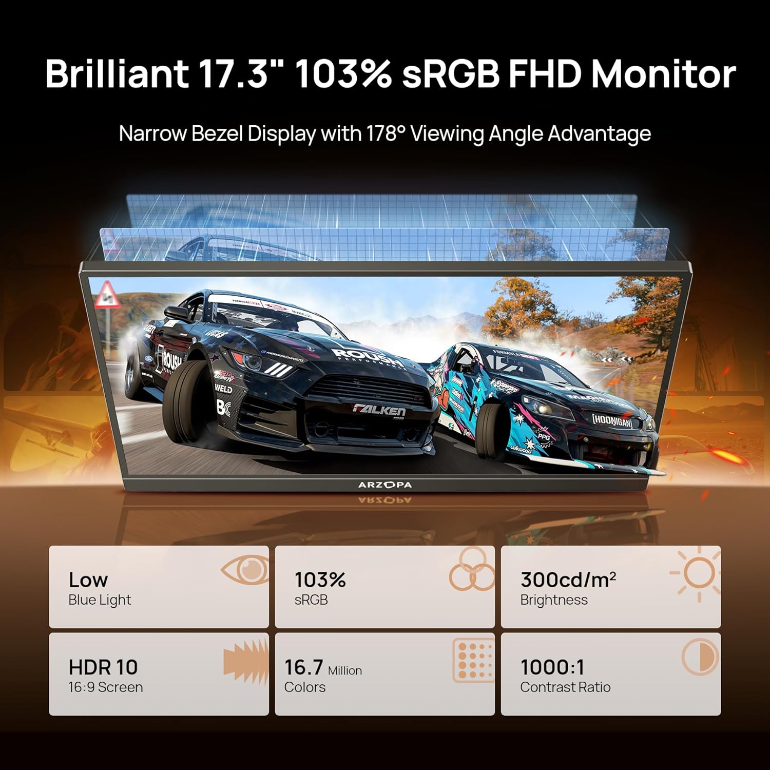 ARZOPA A1M 17.3" FHD Portable Monitor | A1M