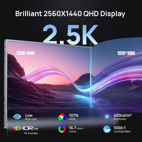 ARZOPA Z3FC 16.1" 180Hz 2.5K QHD Portable Gaming Monitor | Z3FC