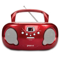 Groov-e Original Boombox CD Player with AM/FM Radio Red - official product image