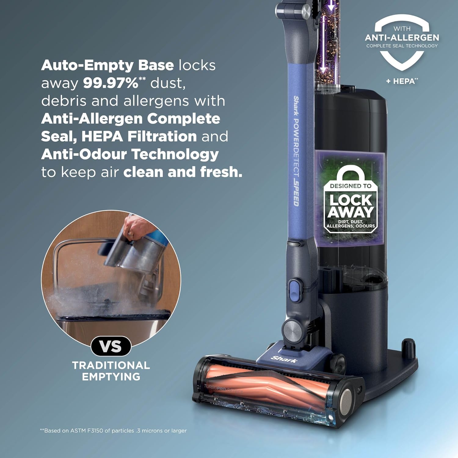 Shark PowerDetect Speed Clean and Empty Cordless Pet Pro Vacuum | IA3241UKT
