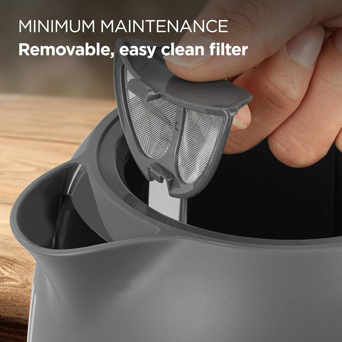 Kenwood Dusk Grey Kettle – view 3