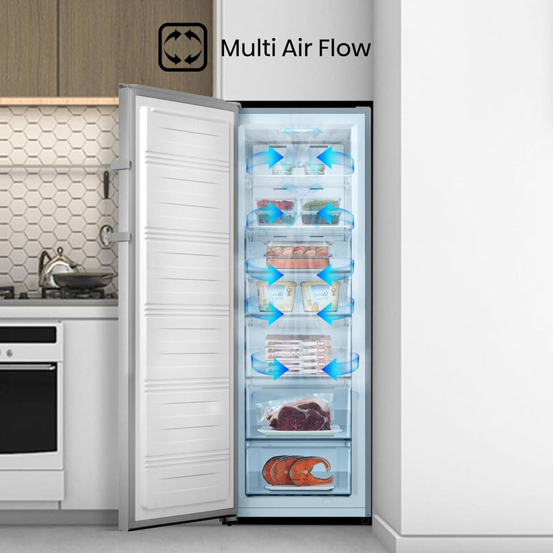 Hisense Tall Freezer - Stainless Steel | FV298N4ACE Hisense Fridge Freezer Euronics Ireland