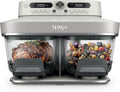 Ninja Crispi DualZone Glass Countertop Air Fryer, Bone, DD101IV2 — front view