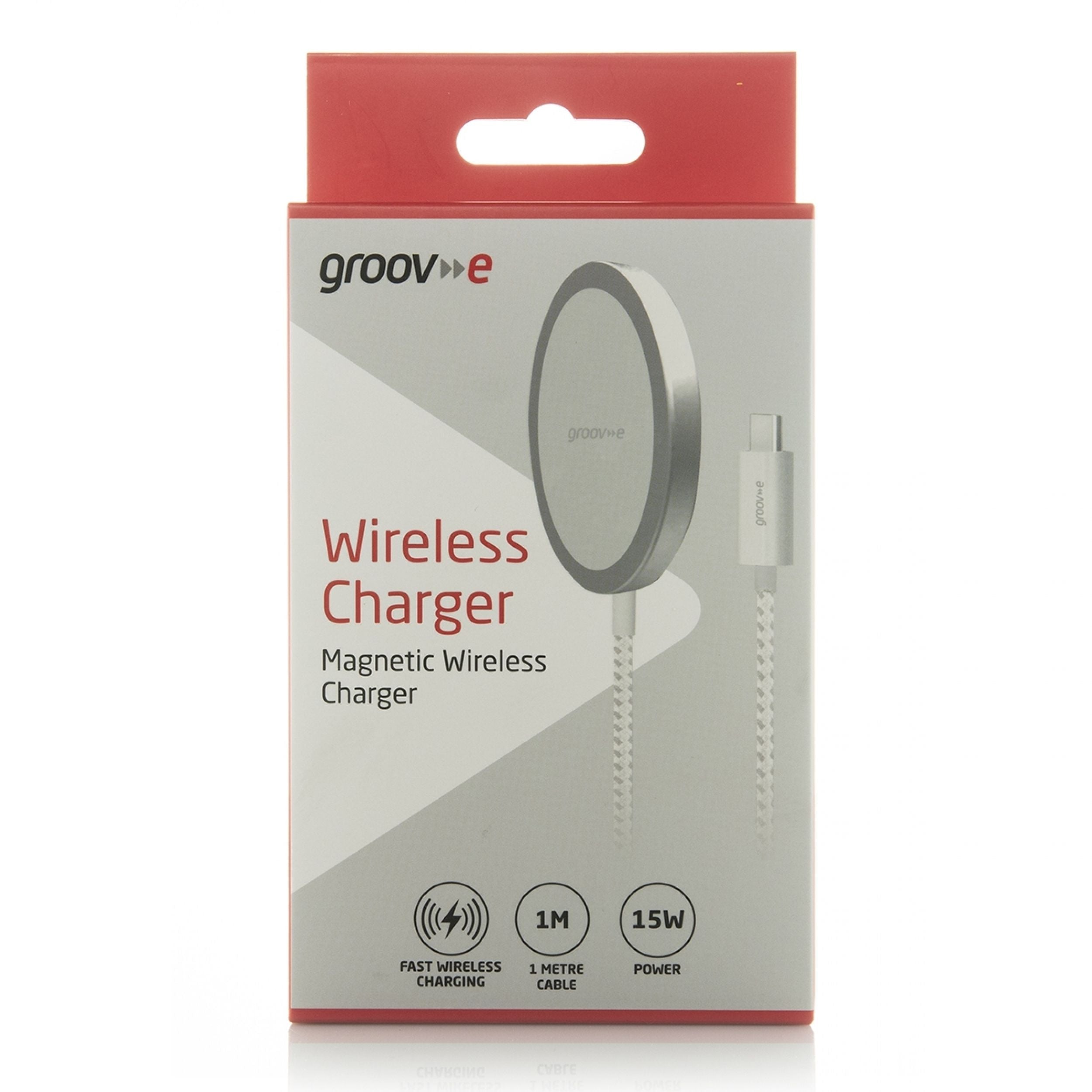 Groov-e Magnetic Wireless Charger 15W White - official product image