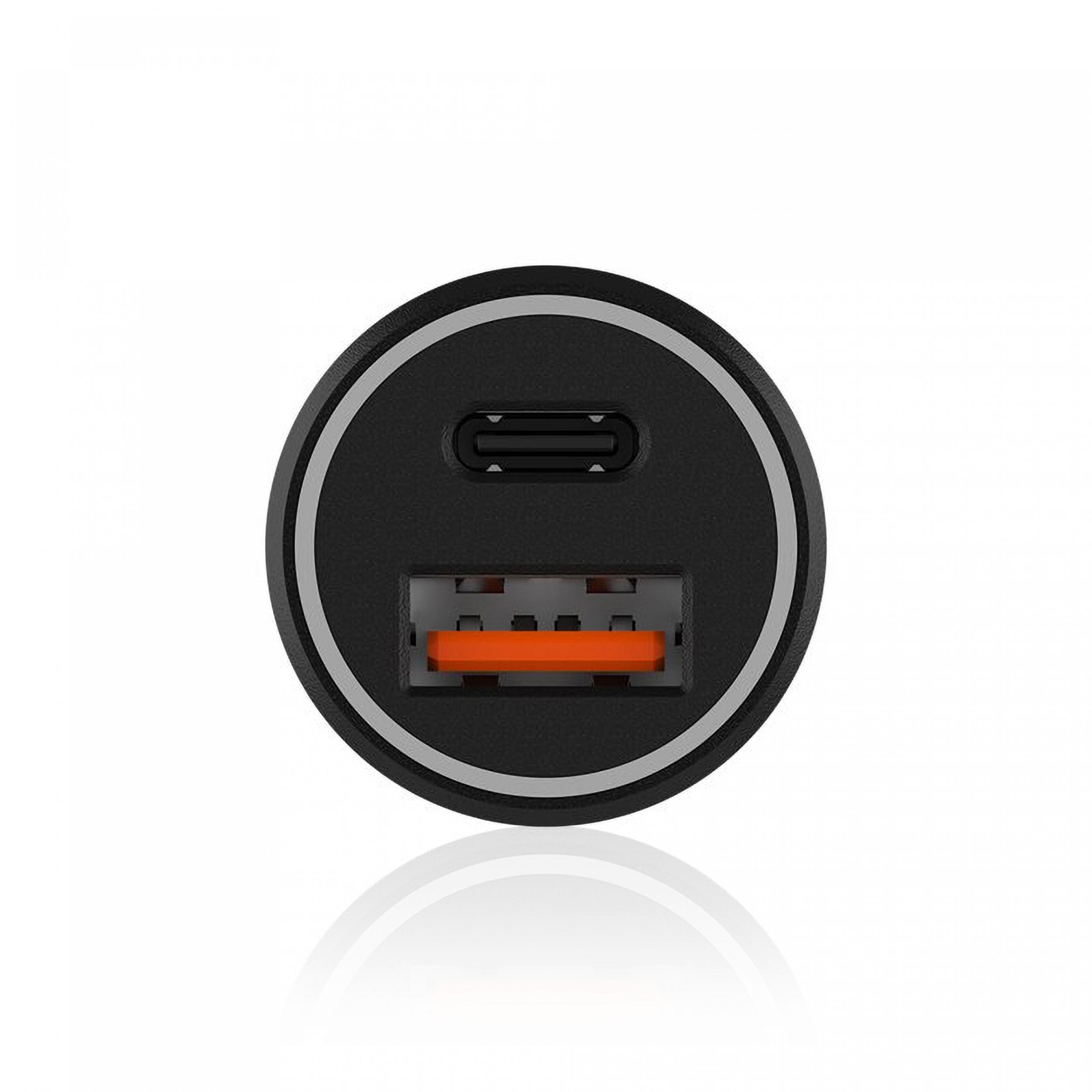 Groov-e USB-C and USB-A Car Charger 20W Black - official product image