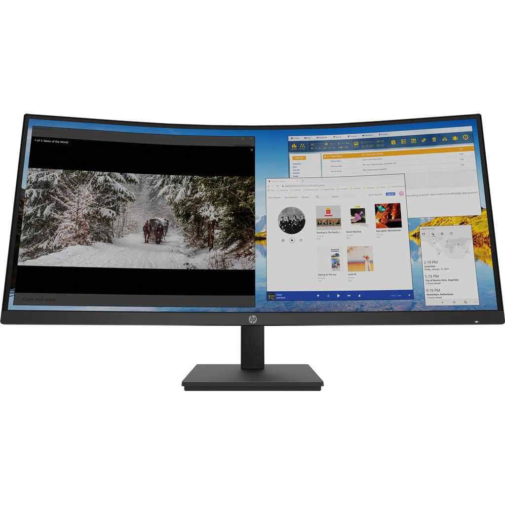 HP 34" M34d WQHD Curved Monitor | 3B1W4AA#ABU HP Monitor Euronics Ireland