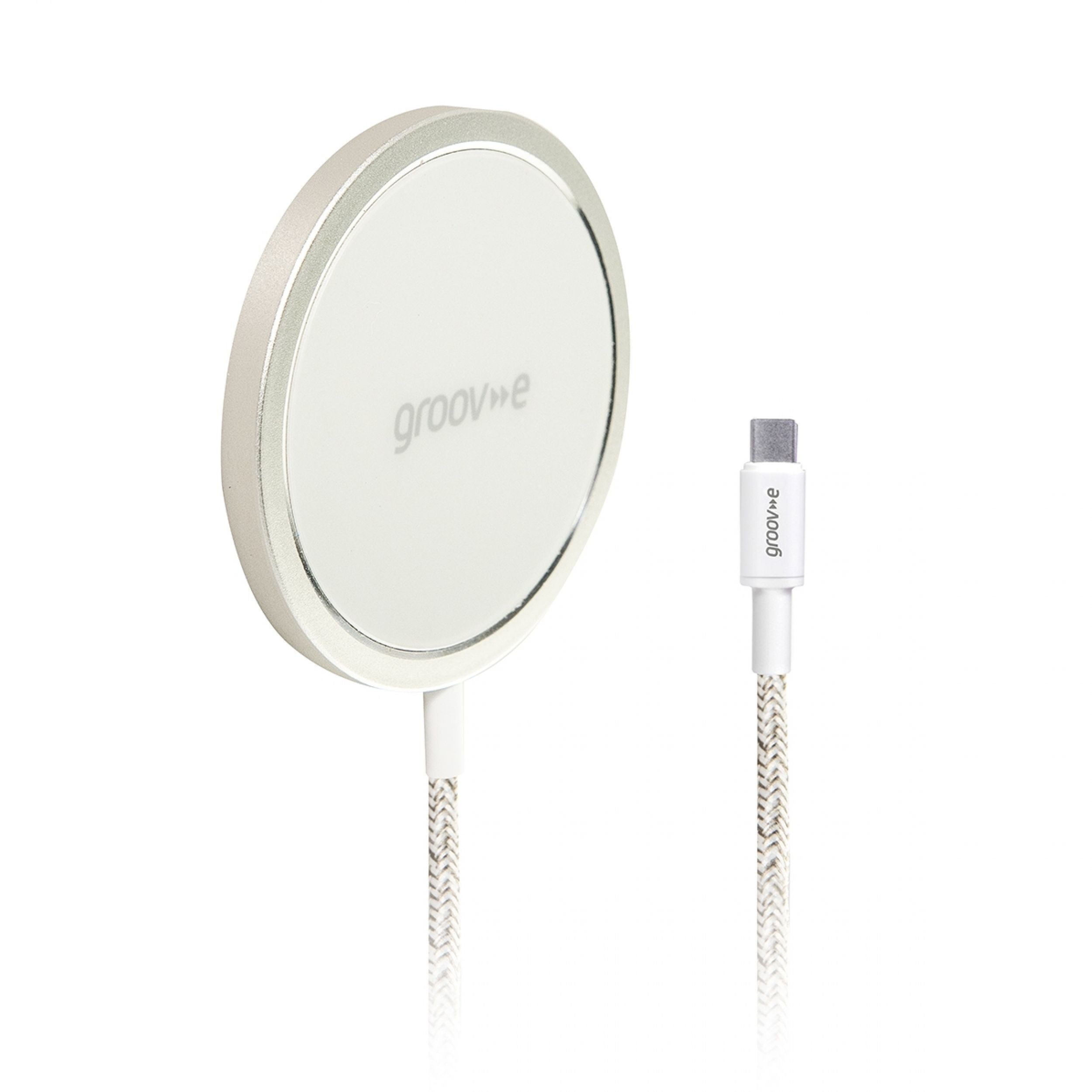 Groov-e Dual USB-A Wall Charger 12W White - official product image