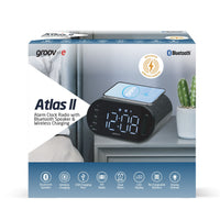 Groov-e Atlas II Bluetooth Alarm Clock Radio Black - official product image