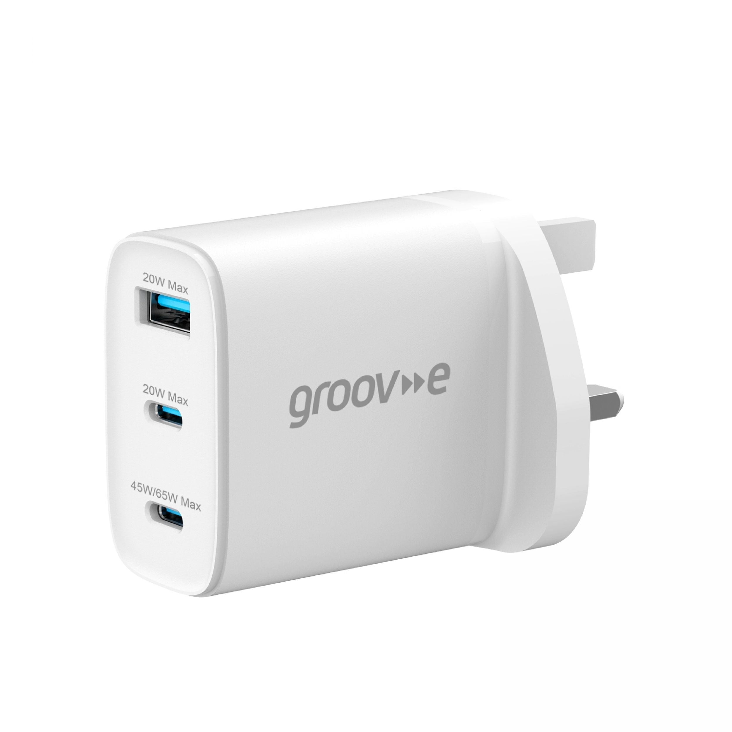 Groov-e USB-C to USB-A Charging Cable 1m White - official product image