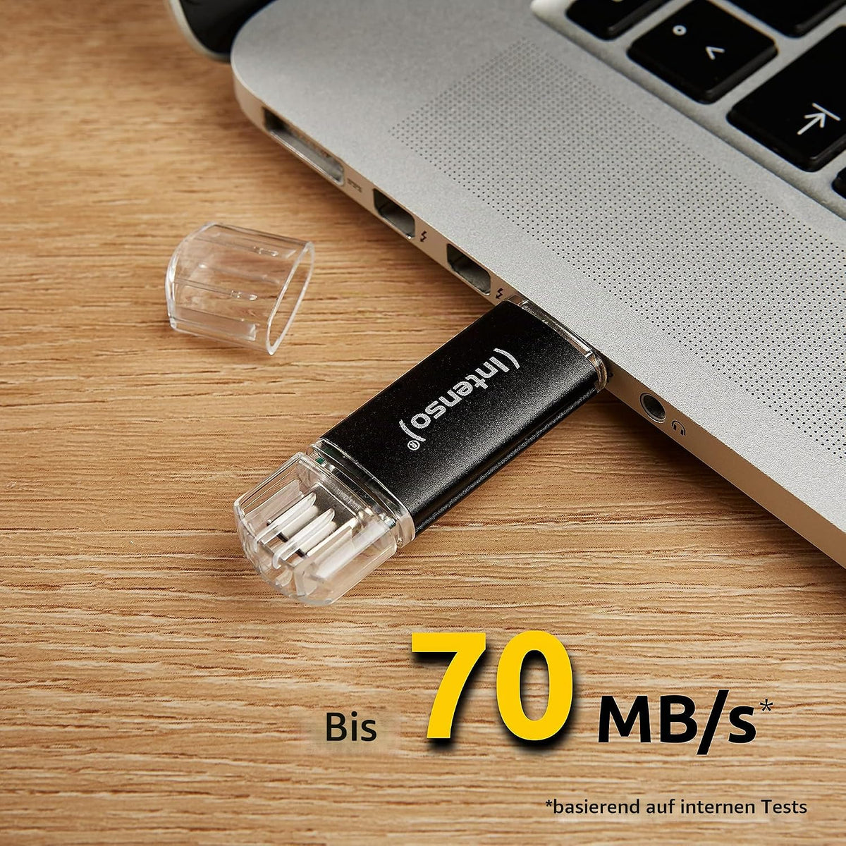 Intenso Twist Line 64GB USB 3.2 Dual Flash Drive, USB-C & USB-A - Anthracite - view 2