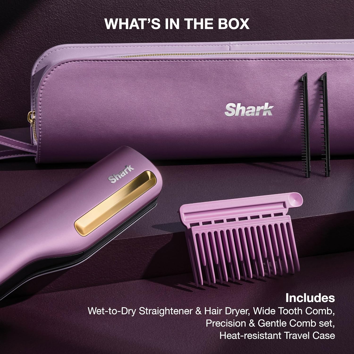 Shark SilkiPro Ceramic Hair Straightener & Dryer | HT401UKPU