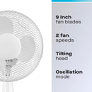 9” 2 Speed Cooling Fan | 373618 Euronics Ireland Fan Euronics Ireland