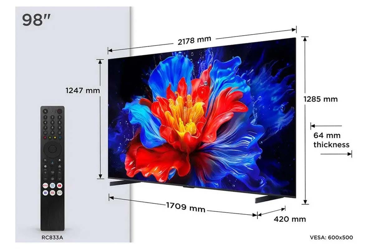TCL 98" 144Hz Smart Google TV | 98T8C