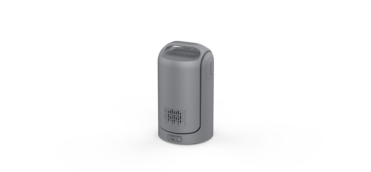 Philips NeoPix 156 HD 720p Short Throw Projector with Wi-Fi Screen Mirroring - Grey - rear three-quarter view