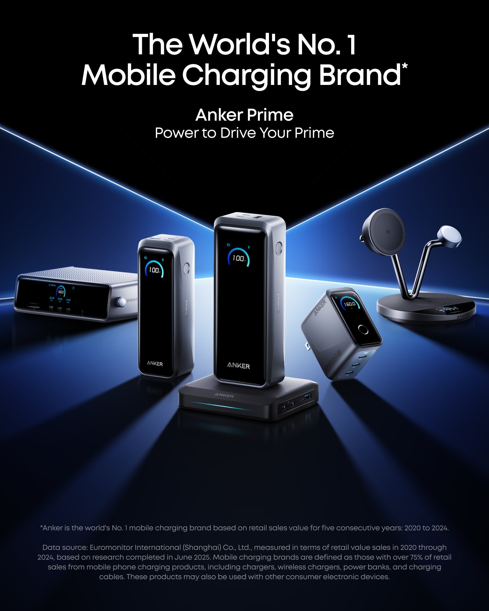 Anker Prime 26K 300W Power Bank, Black - official product image