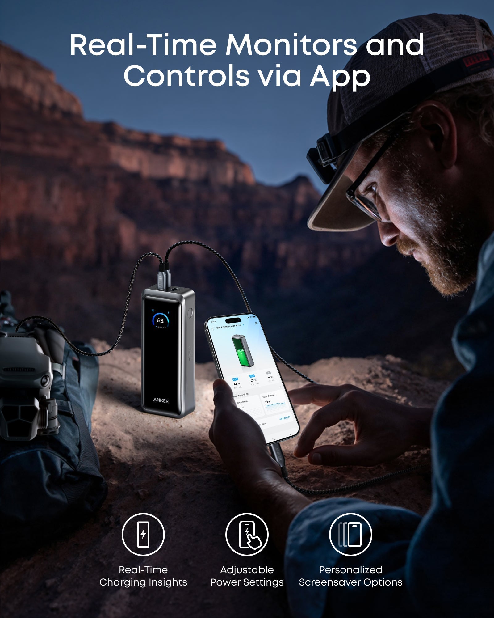 Anker Prime 26K 300W Power Bank, Black - official product image