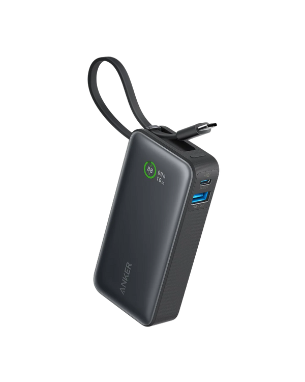 Anker Nano Power Bank 30W Built-In USB-C Cable Black | A1259H11