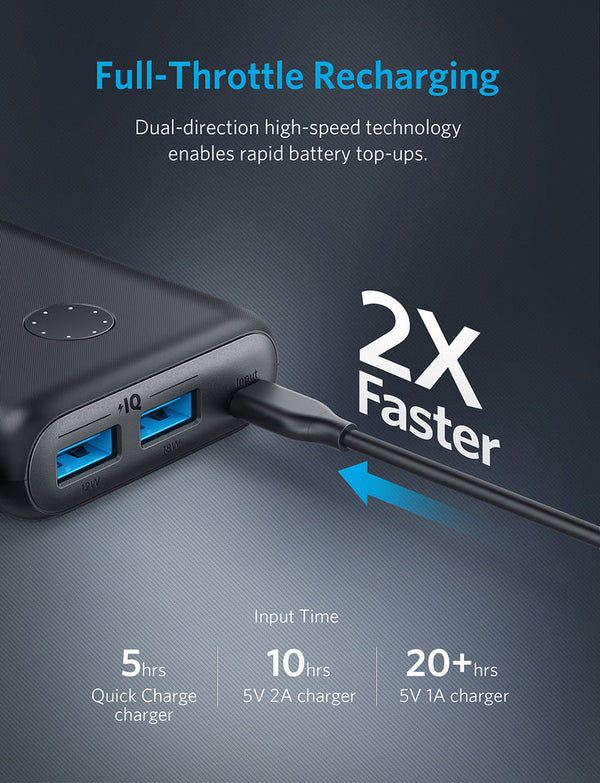 Anker Power Bank PowerCore 20K II 12W Black | A1367G11