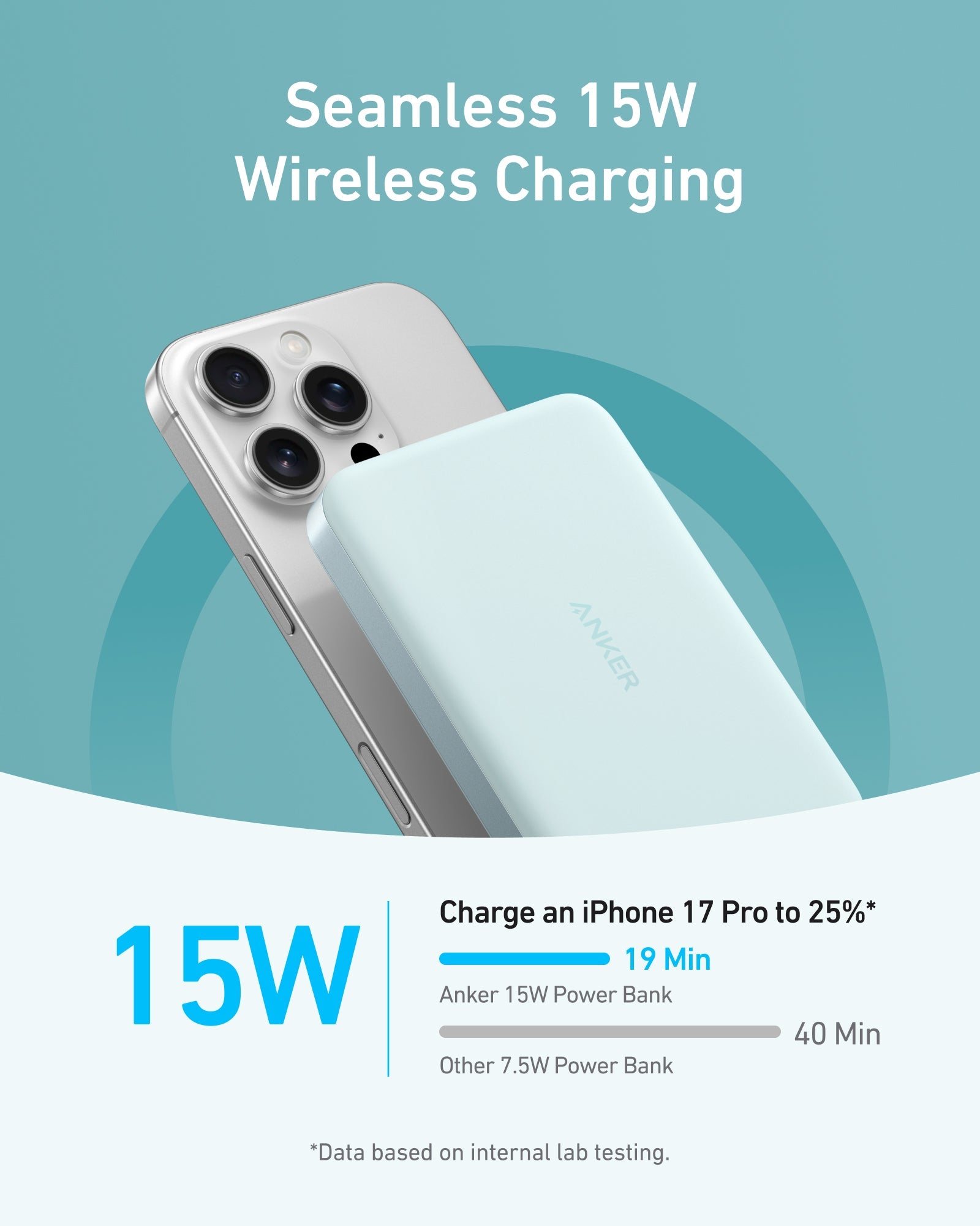 Anker MagGo 10K Magnetic Wireless Power Bank, White - official product image