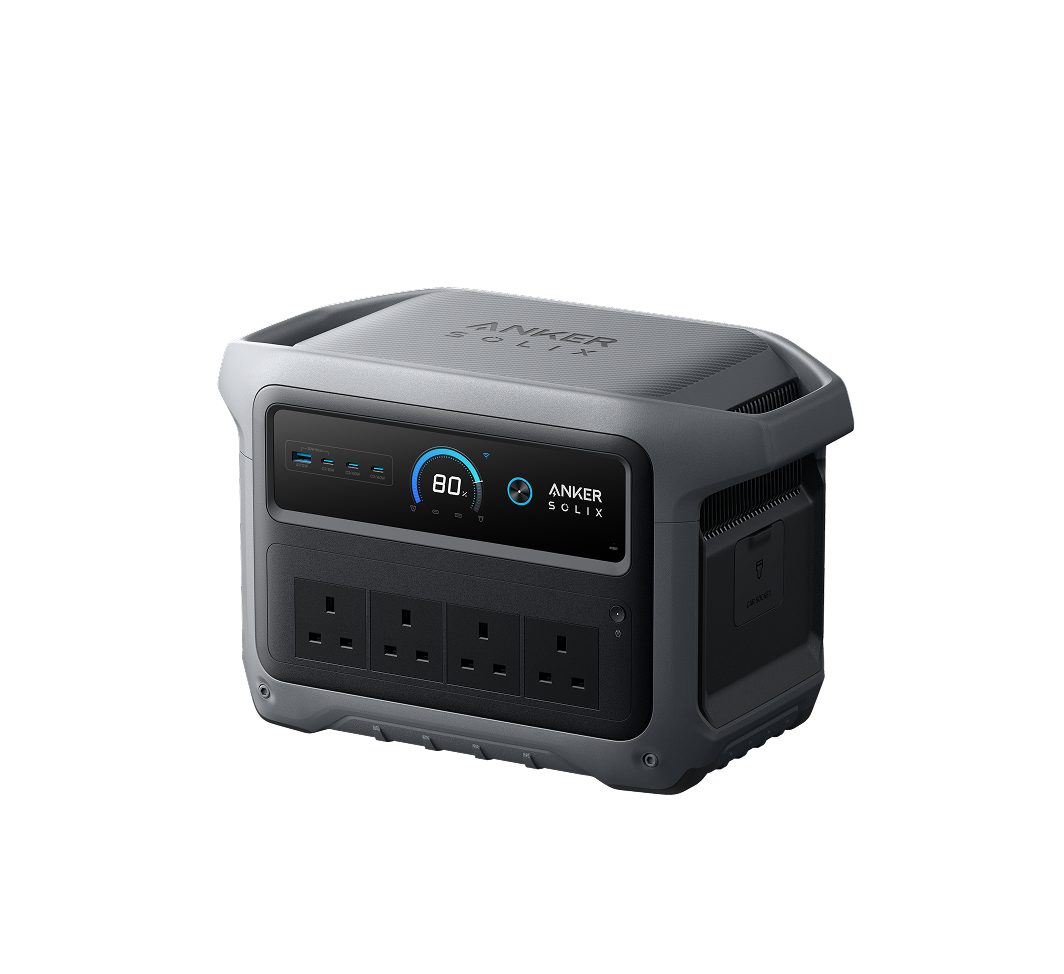 Anker SOLIX C1000 Gen 2 Portable Power Station 1024Wh 2000W - display and ports