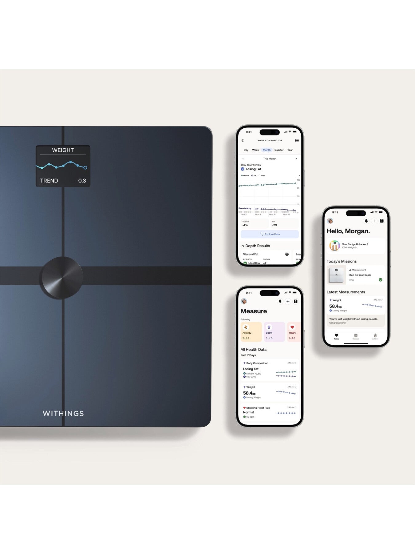 Withings Body Smart - Smart Scale with Body Composition & Weight Tracking - Black | 78-WBS13-Black-All-Inter