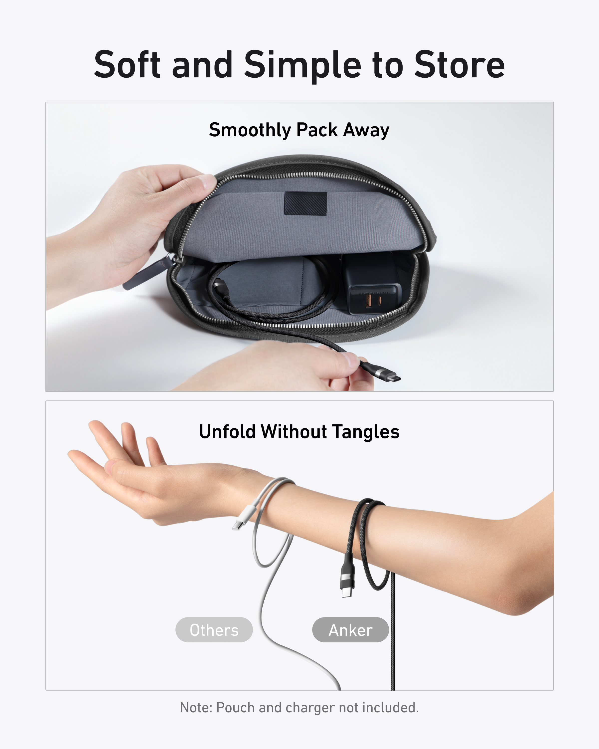 Anker 240W USB-C to USB-C 1.8m Upcycled-Braided Cable, Black - official product image
