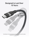 Anker 240W USB-C to USB-C 1.8m Upcycled-Braided Cable, Black - official product image