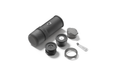 Outin Mino portable electric espresso machine in Space Grey with capsule adapter, filter basket and coffee cup