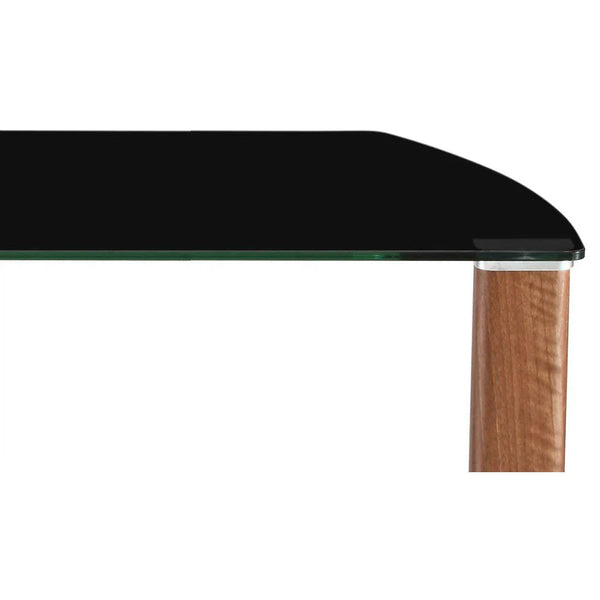 Alphason Century Stand 1200mm, Up to 55" - Walnut & Black Glass |  ADCE1200-BLK