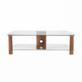 Alphason Century Stand 1500mm, Up to 70" - Walnut & Clear Glass |  ADCE1500-WAL