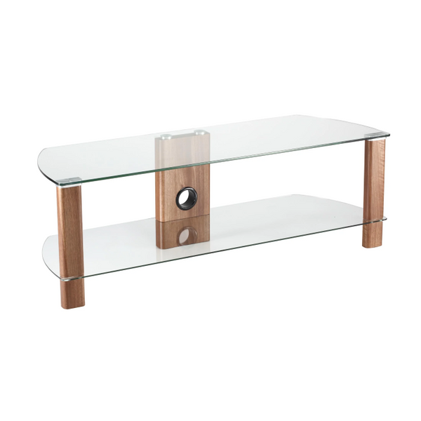 Alphason Century Stand 1500mm, Up to 70" - Walnut & Clear Glass |  ADCE1500-WAL