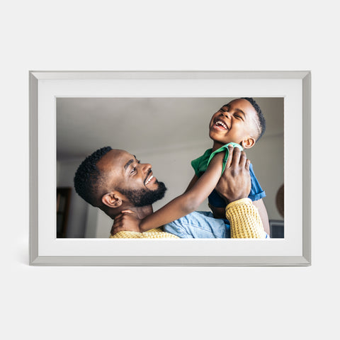Aura Carver 10.1" Digital Photo Frame – Clay with Mat | AF905-MWHT