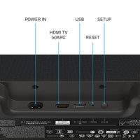 Sennheiser AMBEO Soundbar Mini Black — inputs and power port view
