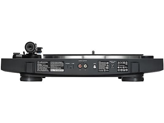 Audio-Technica AT-LP3XBT black turntable rear connections