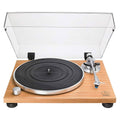 Audio-Technica AT-LPW30TK teak turntable angle view