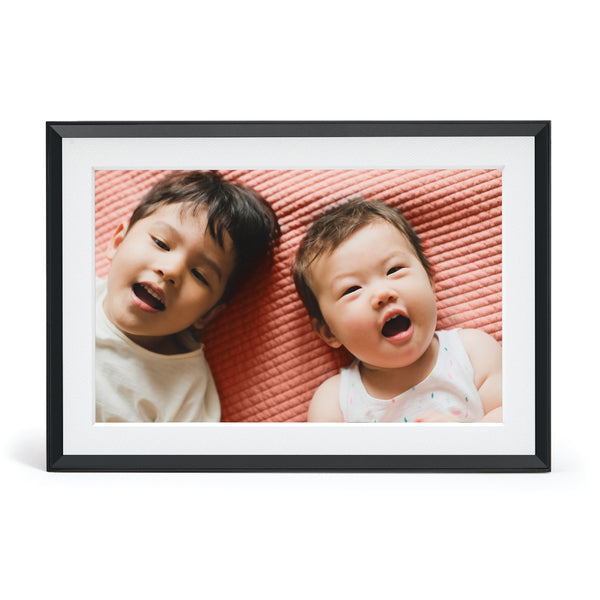 AURA Carver WiFi-Connected 10.1" LCD Digital Picture Frame -  Gravel with Mat White | UKA900-MBLK