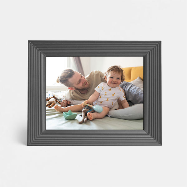 AURA Mason Luxe 9.7" Wifi Digital Photo Frame 2K Display - Pebble | UKA700-BLK