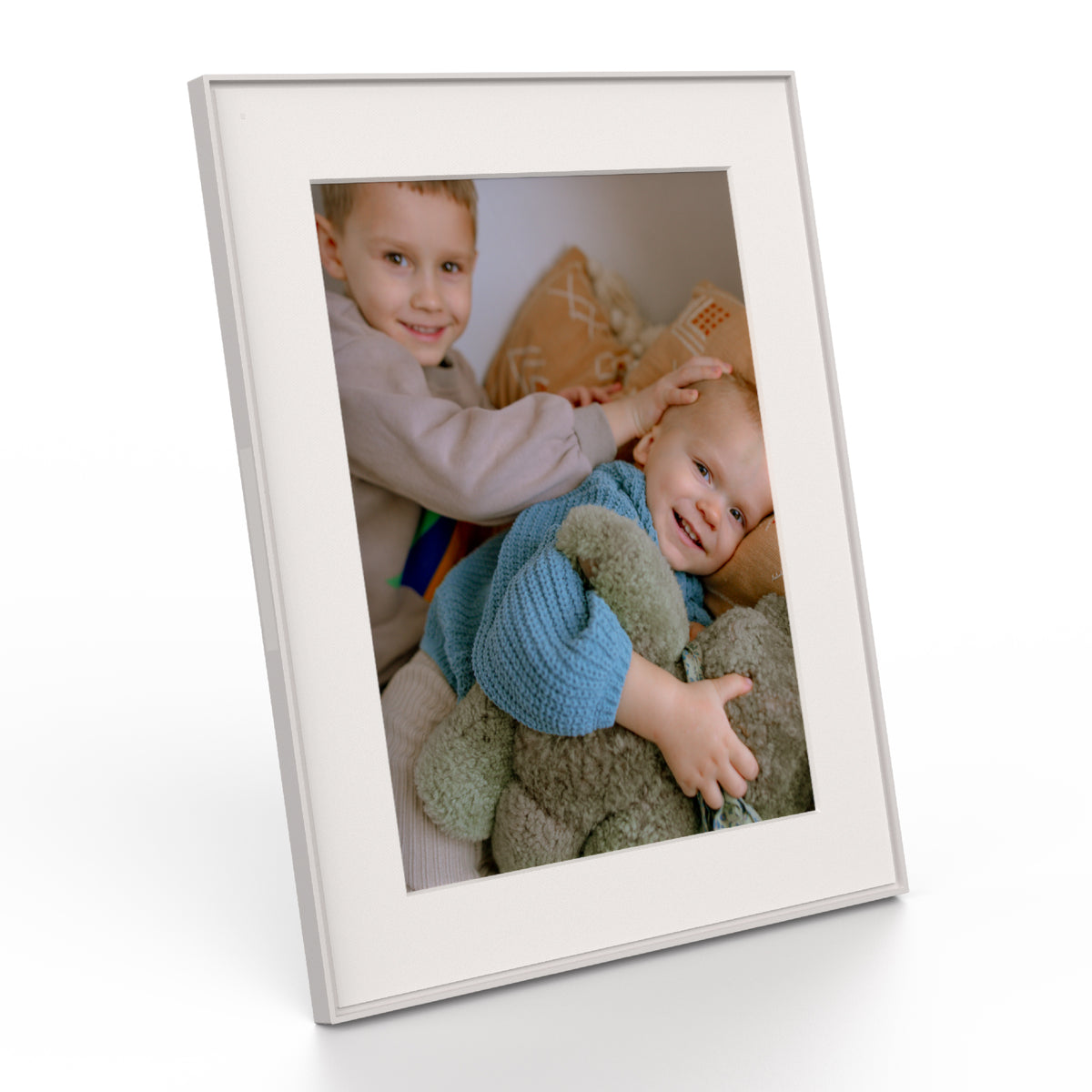 Aura Walden 15" HD Photo Frame – Clay with Paper Mat – view 2
