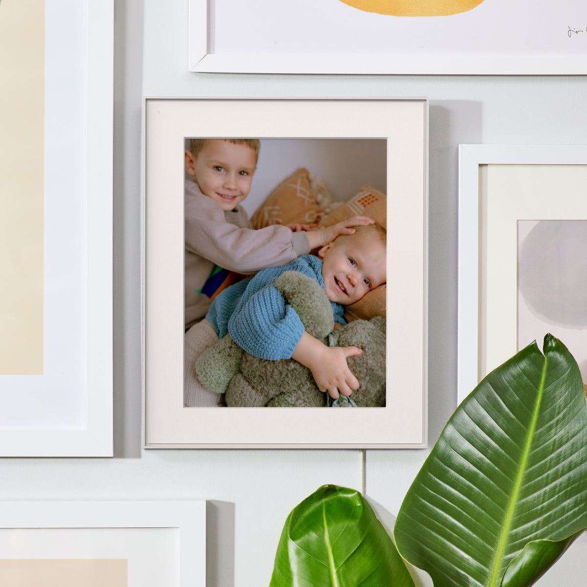 Aura Walden 15" HD Photo Frame – Clay with Paper Mat – view 4