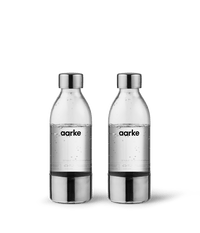 Aarke Small PET Water Bottle for Carbonator 3, 650ml, 2-Pack — two bottles shown side by side