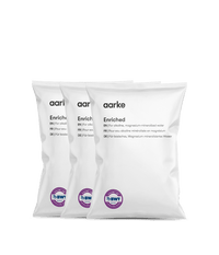 Aarke Enriched Filter Granules Refill — three refill bags shown