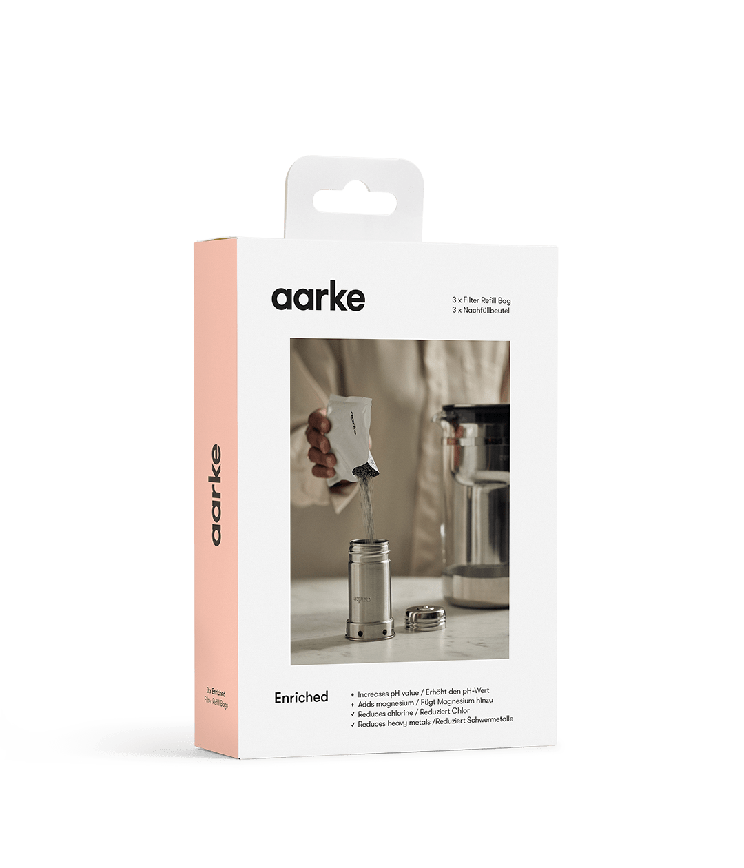 Aarke Enriched Filter Granules Refill, 3-Pack — packaging front