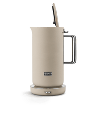 Aarke Temperature Control Kettle in Sand — lid open detail