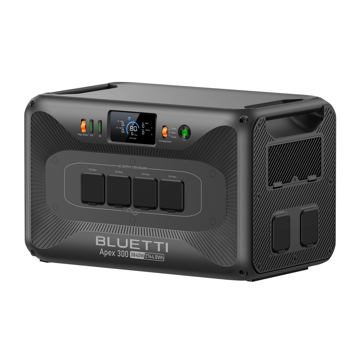 BLUETTI Apex 300 2,764.8Wh 3,840W Portable Power Station - angled front view