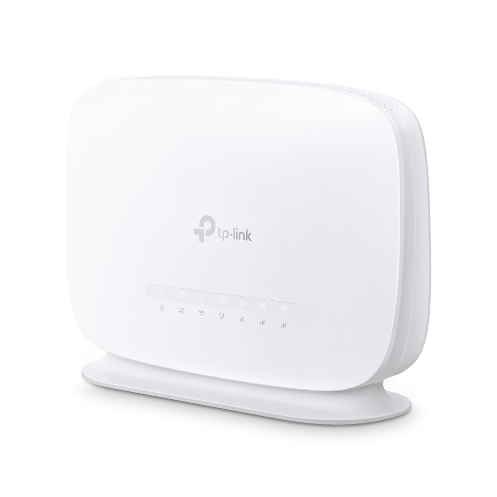 TP-Link Archer MR515 4G+ router — front angle view