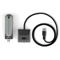 TP-Link Archer TBE400UH BE6500 Wi-Fi 7 High Gain Wireless USB Adapter — unit, dock and USB extension cable laid out separately